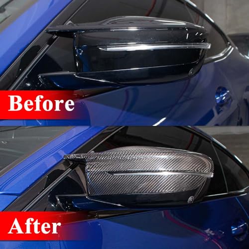 AeroBon Real Carbon Fiber Side Mirror Covers Compatible with 2022-2025 BMW G42 M240i, G20 M340i, G22 G23 G26 M440i, i4 M50 Mirror Caps (Replacement Style)