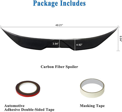 AeroBon Real Carbon Fiber Trunk Spoiler Compatible with 2007-2014 Infiniti G35, G37, G25, Q40 4-Door Sedan Rear Spoiler (MP Style) Motorsport Performance