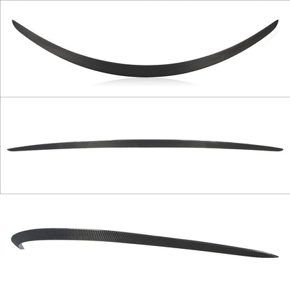 AeroBon Real Carbon Fiber Trunk Spoiler Compatible with 2012-2024 Tesla Model S Spoiler Matte (Plaid Style)