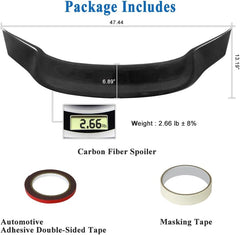 AeroBon Real Carbon Fiber Trunk Spoiler Compatible with 2014-2020 Lexus (XE30) IS250 IS300 IS350 Sedan Spoiler (R Style)