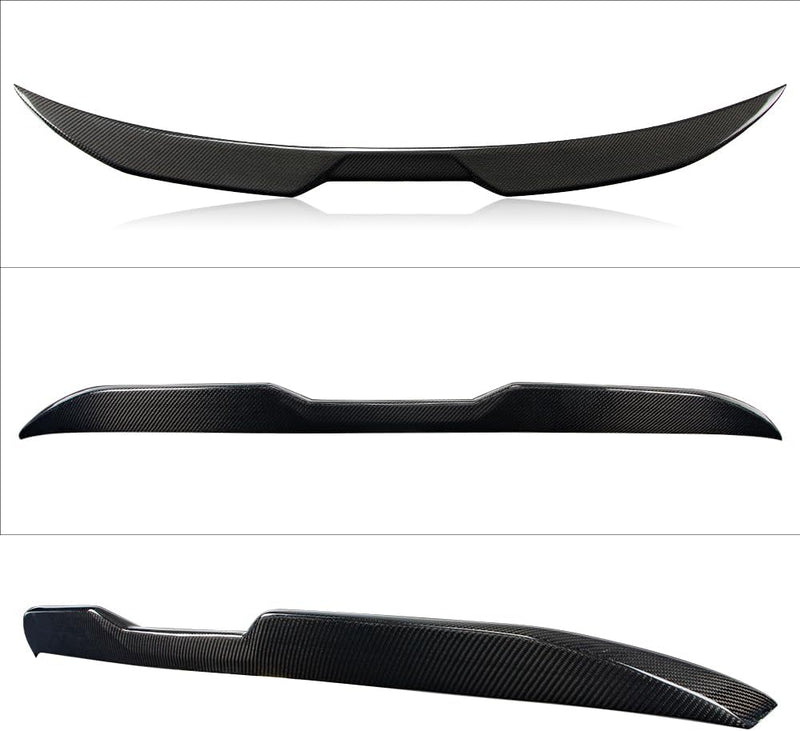 AeroBon Real Carbon Fiber Trunk Spoiler Compatible with 2021-2025 BMW 4 Series G26 Gran Coupe and G26 i4 Spoiler (MP Style)
