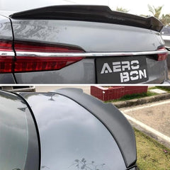AeroBon Real Carbon Fiber Trunk Spoiler Compatible with 2019-2025 Audi A6 S6 (C8) Sedan Spoiler (H Style)