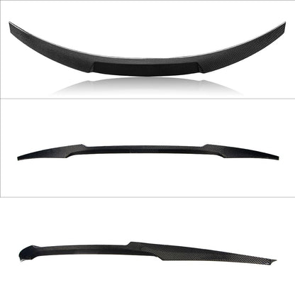 AeroBon Real Carbon Fiber Trunk Spoiler Compatible with 2019-2025 Audi A6 S6 (C8) Sedan Spoiler (MV Style)