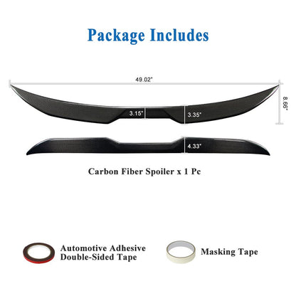 AeroBon Real Carbon Fiber Trunk Spoiler Compatible with 2012-2018 Audi A6 S6 (C7) Sedan Spoiler (MP Style)