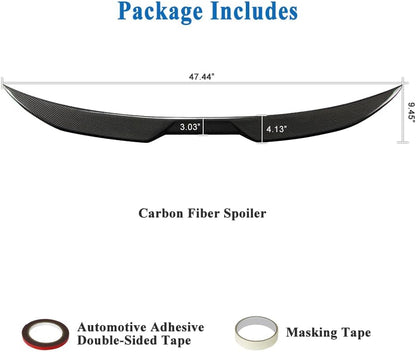 AeroBon Carbon Fiber Trunk Spoiler BMW 3 Series E90 (2005-2012) MP - additional detail view