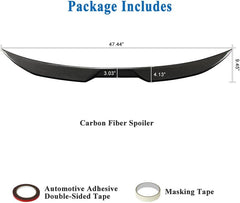 AeroBon Real Carbon Fiber Trunk Spoiler Compatible with 2005-2012 BMW 3-Series E90 Sedan E90 M3 Sedan Spoiler (MP Style 2024)