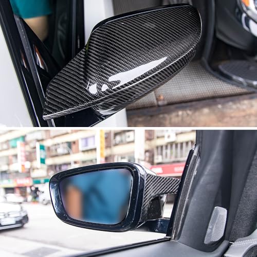 AeroBon Real Carbon Fiber Side Mirror Covers Compatible with 2021-2025 BMW G80 M3 G82 G83 M4, 2023-2025 G87 M2 Mirror Caps (Replacement Style)