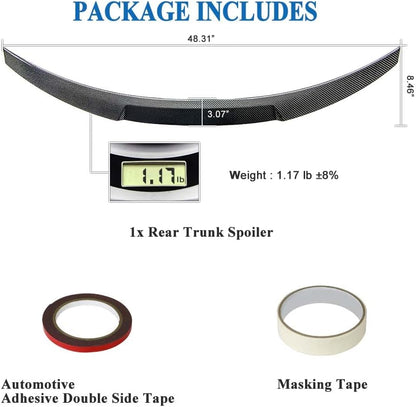 AeroBon Real Carbon Fiber Trunk Spoiler Compatible with 2018-2024 Audi A5 S5 RS5 Spoiler B9 Coupe 2-Door (MV Style)