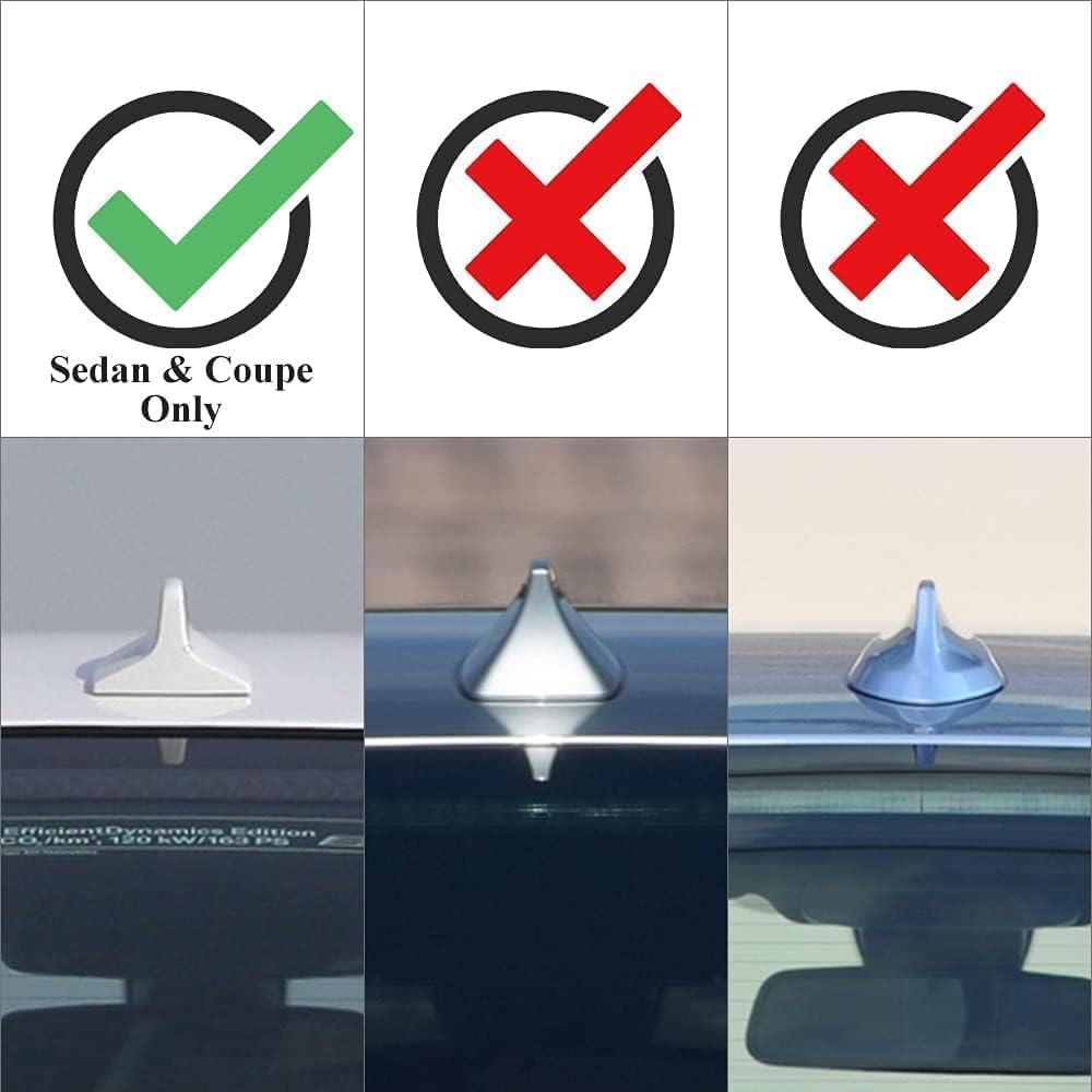 AeroBon Dry Carbon Fiber Shark Fin Antenna Cover Compatible with 2007–2013 BMW 1 Series E82 Coupe, 2006–2013 3 Series E90 Sedan E92 Coupe, E90 E92 M3