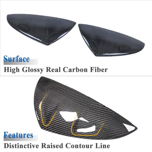 AeroBon Carbon Fiber Mirror Caps Lexus IS XE30 (2021-2025) - close-up detail