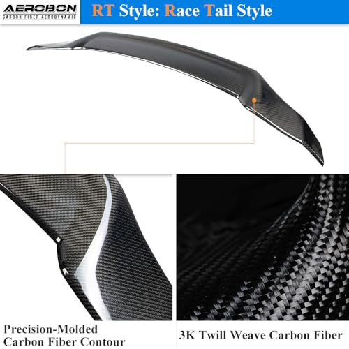 AeroBon Real Carbon Fiber Trunk Spoiler Compatible with 2020-2025 Nissan Sentra Rear Spoiler (TR Style) Tuned Racing