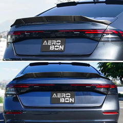 AeroBon Real Carbon Fiber Trunk Spoiler Compatible with 2023-2025 Honda Accord 11th Gen Sedan Rear Spoiler (TR Style)
