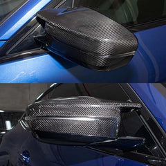 AeroBon Real Carbon Fiber Side Mirror Covers Compatible with 2022-2025 BMW G42 M240i, G20 M340i, G22 G23 G26 M440i, i4 M50 Mirror Caps (Replacement Style)