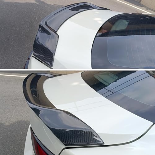 AeroBon Real Carbon Fiber Trunk Spoiler Compatible with 2018-2024 Toyota Camry Rear Spoiler (TR Style) Tuned Racing