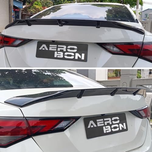 AeroBon Real Carbon Fiber Trunk Spoiler Compatible with 2020-2025 Nissan Sentra Rear Spoiler (TR Style) Tuned Racing
