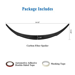 AeroBon Real Carbon Fiber Trunk Spoiler Compatible with 2024 2025 Tesla Model 3 Highland Spoiler (Rev Style)