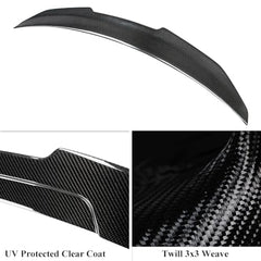 AeroBon Real Carbon Fiber Trunk Spoiler Compatible with 2019-2025 Audi A6 S6 (C8) Sedan Spoiler (H Style)