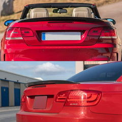 AeroBon Real Carbon Fiber Trunk Spoiler Compatible with 2007-2013 BMW 3 Series E93 Convertible E93 M3 Spoiler (P Style)