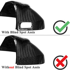 AeroBon Real Carbon Fiber Side Mirror Covers Compatible with 2017-2024 Audi A4 S4 (B9) Sedan, A5 S5 RS5 (B9) Sportback and Coupe Mirror Caps with Lane Assist