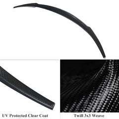 AeroBon Real Carbon Fiber Trunk Spoiler Compatible with 2024 2025 Tesla Model 3 Highland Spoiler (Rev Style)