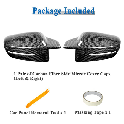 AeroBon Real Carbon Fiber Mirror Cover Compatible with 2021-2025 BMW 4-Series G22 430i Coupe, G23 430i Convertible, G26 430i Gran Coupe and i4 eDrive35 eDrive40 Mirror Cpas (Replacement Style)