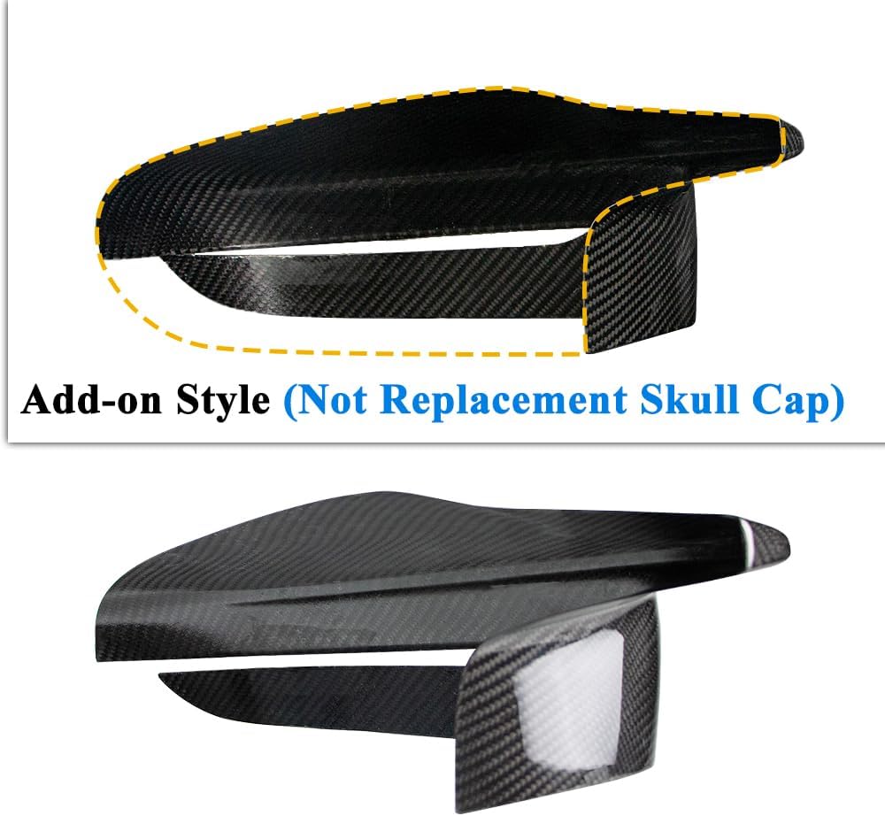 AeroBon Dry Carbon Fiber Mirror Cap Overlays Compatible with 2021-2025 BMW G80 M3 G82 G83 M4, 2023-2025 G87 M2 Mirror Caps (Add-On Style)