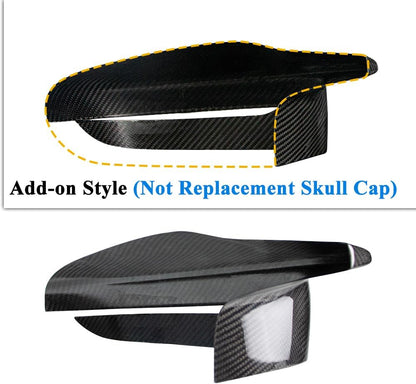 AeroBon Dry Carbon Fiber Mirror Cap Overlays Compatible with 2021-2025 BMW G80 M3 G82 G83 M4, 2023-2025 G87 M2 Mirror Caps (Add-On Style)