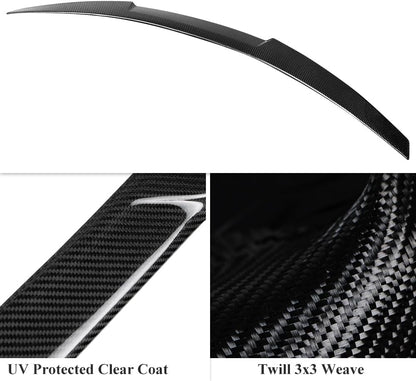 AeroBon Real Carbon Fiber Trunk Spoiler Compatible with 2018-2024 Audi A5 S5 RS5 Spoiler B9 Coupe 2-Door (MV Style)