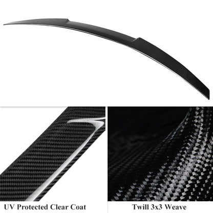 AeroBon Real Carbon Fiber Trunk Spoiler Compatible with 2019-2025 Audi A6 S6 (C8) Sedan Spoiler (MV Style)