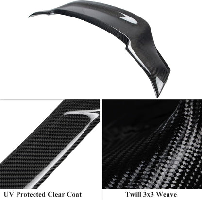 AeroBon Real Carbon Fiber Trunk Spoiler Compatible with 2007-2014 Infiniti G35, G37, G25, Q40 4-Door Sedan Rear Spoiler (RT Style) Race Tail
