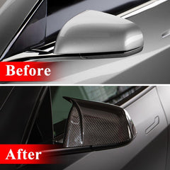 AeroBon Prepreg Dry Carbon Fiber Mirror Cap Overlays Compatible with 2020-2024 Tesla Model Y Mirror Caps (AB Style) Aero Blade