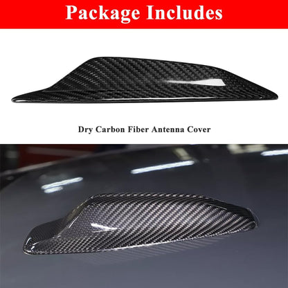 AeroBon Dry Carbon Fiber Antenna Cover Compatible with BMW 2022-2024 4 Series G26 and i4, 2024-2025 5 Series G60 and i5 Shark Fin Antenna Cover Cap