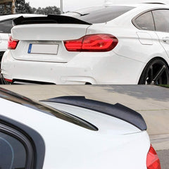 AeroBon Real Carbon Fiber Trunk Spoiler Compatible with 2014-2020 BMW 4-Series F36 Spoiler Gran Coupe 4-Door (H Style)