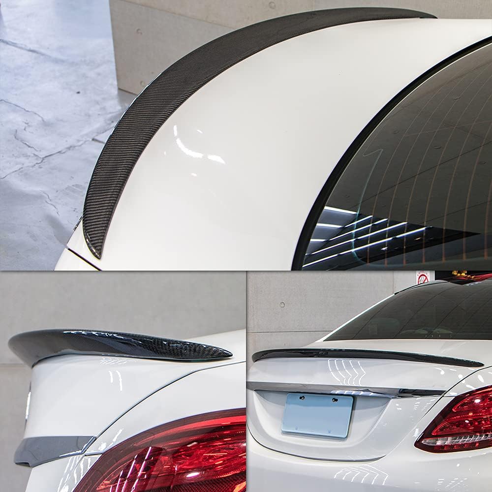 AeroBon Real Carbon Fiber Trunk Spoiler Compatible with 2015-2021 Mercedes C Class W205 Sedan Rear Spoiler (AL Style) Aero Line