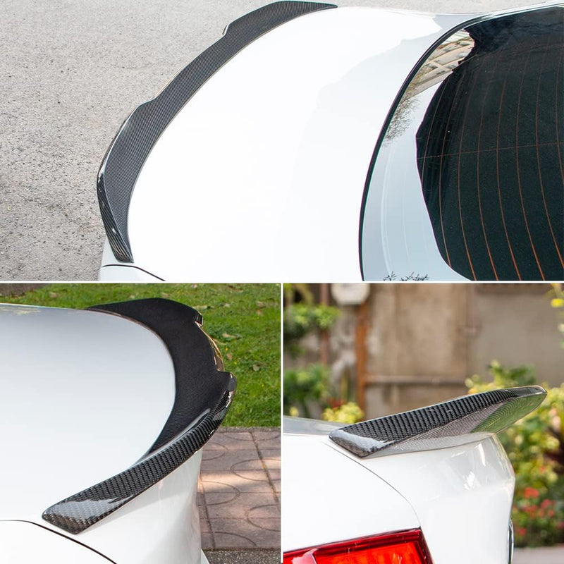 AeroBon Real Carbon Fiber Trunk Spoiler Compatible with 2013-2020 BMW 4 Series F32 Coupe Spoiler (Pro Style)