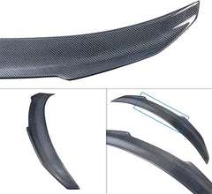 AeroBon Real Carbon Fiber Trunk Spoiler Compatible with 2015-2021 Mercedes C Class W205 Sedan Spoiler (H Style)