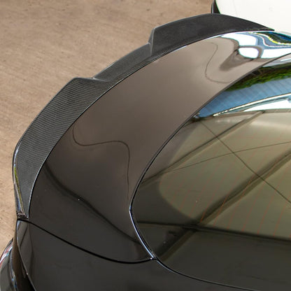 AeroBon Real Carbon Fiber Trunk Spoiler Compatible with 2021-2025 BMW 4 Series G26 Gran Coupe and G26 i4 Spoiler (MP Style)