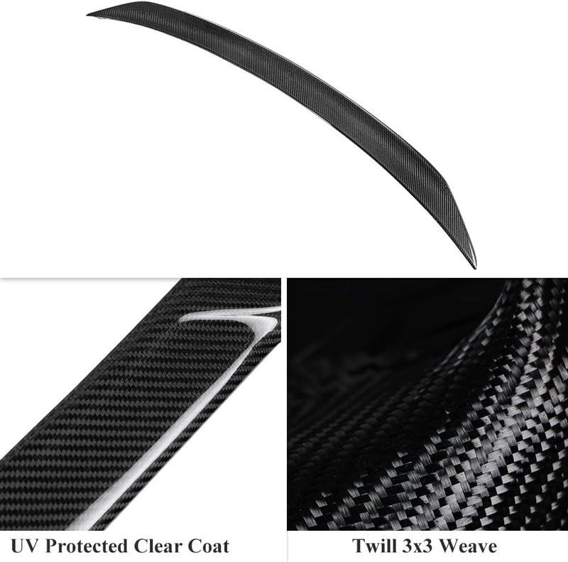 AeroBon Real Carbon Fiber Trunk Spoiler Compatible with 2019-2025 BMW 3 Series G20 Sedan G80 M3 Spoiler (G20 MP Style)
