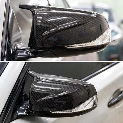 AeroBon Real Carbon Fiber Mirror Cover Compatible with Infiniti 2014-2024 Q50 Q50S Mirror Caps (Replacement Style)
