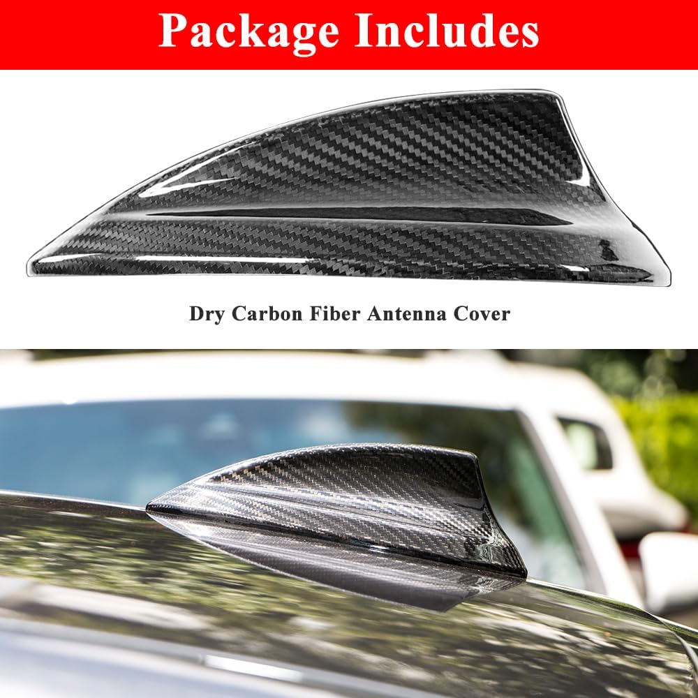 AeroBon Dry Carbon Fiber Antenna Cover Compatible with BMW 3 Series G20 Sedan (Pre-LCI), 4 Series G22 Cpupe (Pre-LCI) and 5 Series G30 Sedan Shark Fin Antenna