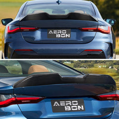 AeroBon Real Carbon Fiber Trunk Spoiler Compatible with 2021-2025 BMW 4 Series G22 Coupe and M4 G82 Coupe Spoiler (MP Style)