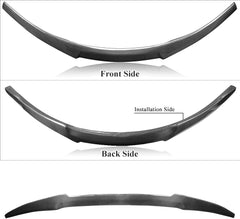 AeroBon Real Carbon Fiber Trunk Spoiler Compatible with 2017-2023 Tesla Model 3 Rear Spoiler (V Style)