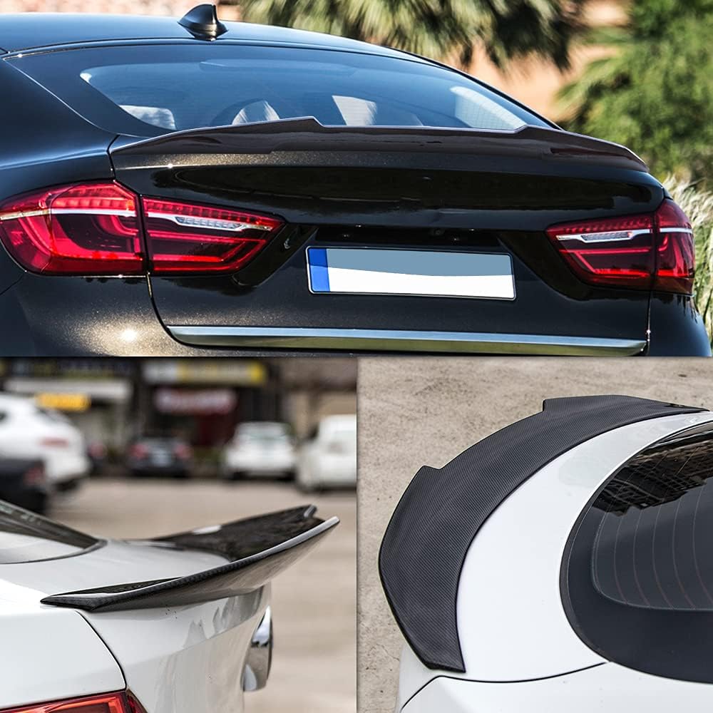 AeroBon Real Carbon Fiber Trunk Spoiler Compatible with 2015-2019 BMW X6 F16 X6M F86 Spoiler (H Style)