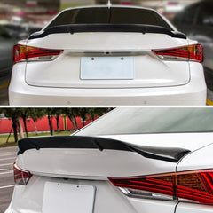 AeroBon Real Carbon Fiber Trunk Spoiler Compatible with 2014-2020 Lexus (XE30) IS250 IS300 IS350 Sedan Spoiler (R Style)