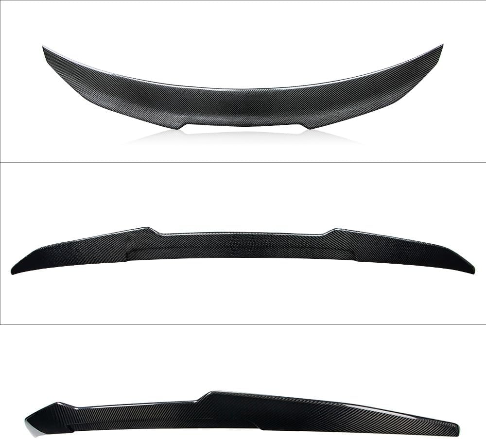 AeroBon Real Carbon Fiber Trunk Spoiler Compatible with 2018-2024 Audi A5 S5 RS5 Spoiler B9 Coupe 2-Door (H Style)