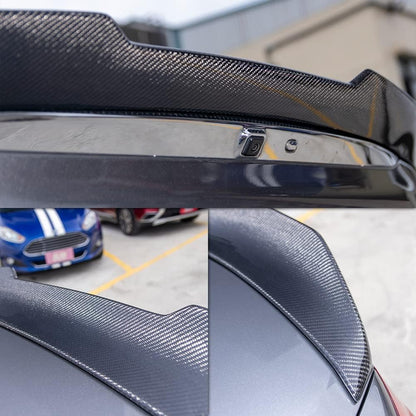 AeroBon Real Carbon Fiber Trunk Spoiler Compatible with 2007-2014 Infiniti G35, G37, G25, Q40 4-Door Sedan (H Style)