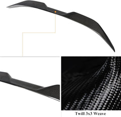 AeroBon Real Carbon Fiber Trunk Spoiler Compatible with 2019-2024 BMW 3 Series G20 Sedan G80 M3 Spoiler (MP Style)