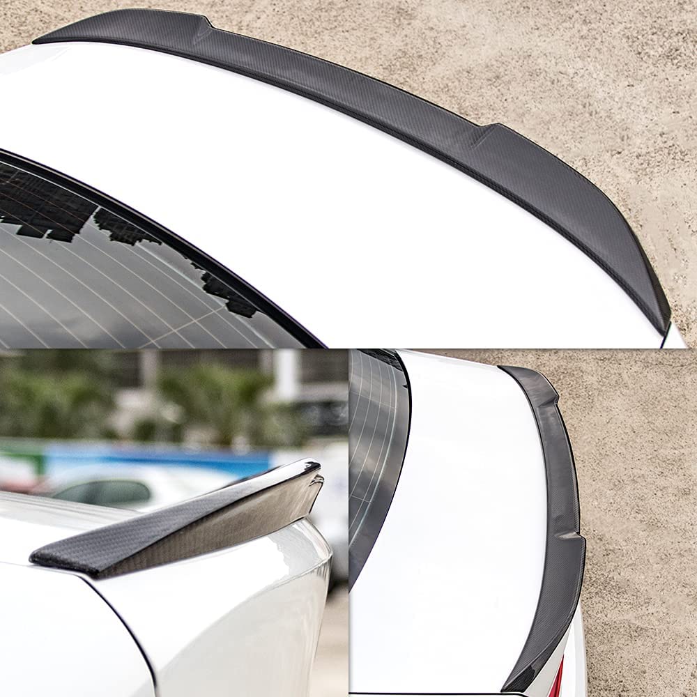 AeroBon Real Carbon Fiber Trunk Spoiler Compatible with 2014-2021 BMW 2-Series F22 Coupe and F87 M2 Spoiler (CS Style)