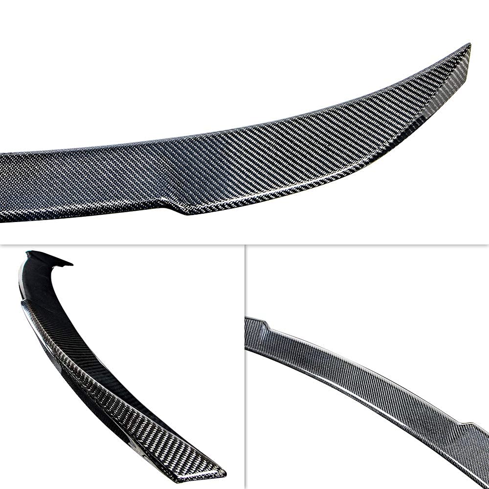 AeroBon Real Carbon Fiber Trunk Spoiler Compatible with 2014-2021 BMW 2-Series F22 Coupe and F87 M2 Spoiler (CS Style)