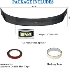 AeroBon Real Carbon Fiber Trunk Spoiler Compatible with 2014-2020 Lexus (XE30) IS250 IS300 IS350 Sedan (AR Style)